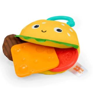 Bright starts - SAY CHEESEBURGER PLUSH TEETHER