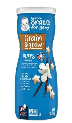 Gerber Puffed Grain Snack - Vanilla 8m+