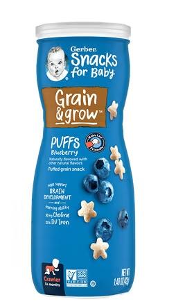 Gerber Puffed Grain Snack - Blueberry 8m+