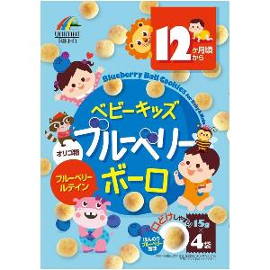 嬰兒粒粒餅盒裝(4袋入)- 藍莓味(12m+)