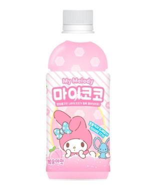 韓國SANRIO Melody 桃味椰果飲品340ml (3歲以上)