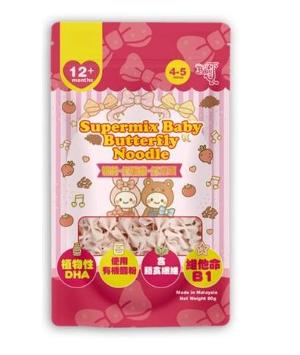 寳寳DHA有機蝴蝶麵(番茄、紅糙米、紅菜頭) 80g 12M+