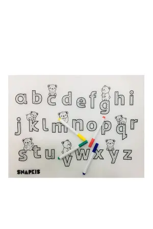 SNAPKIS 填色午餐墊 小熊